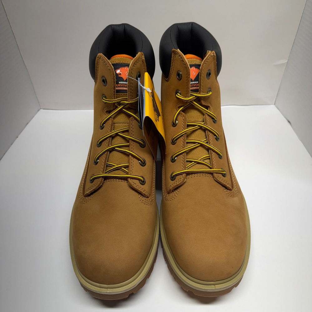 Herman Survivors Driller Men's 13 Wheat Waterproof Steel Toe Work Boots NEW - Picture 4 of 10